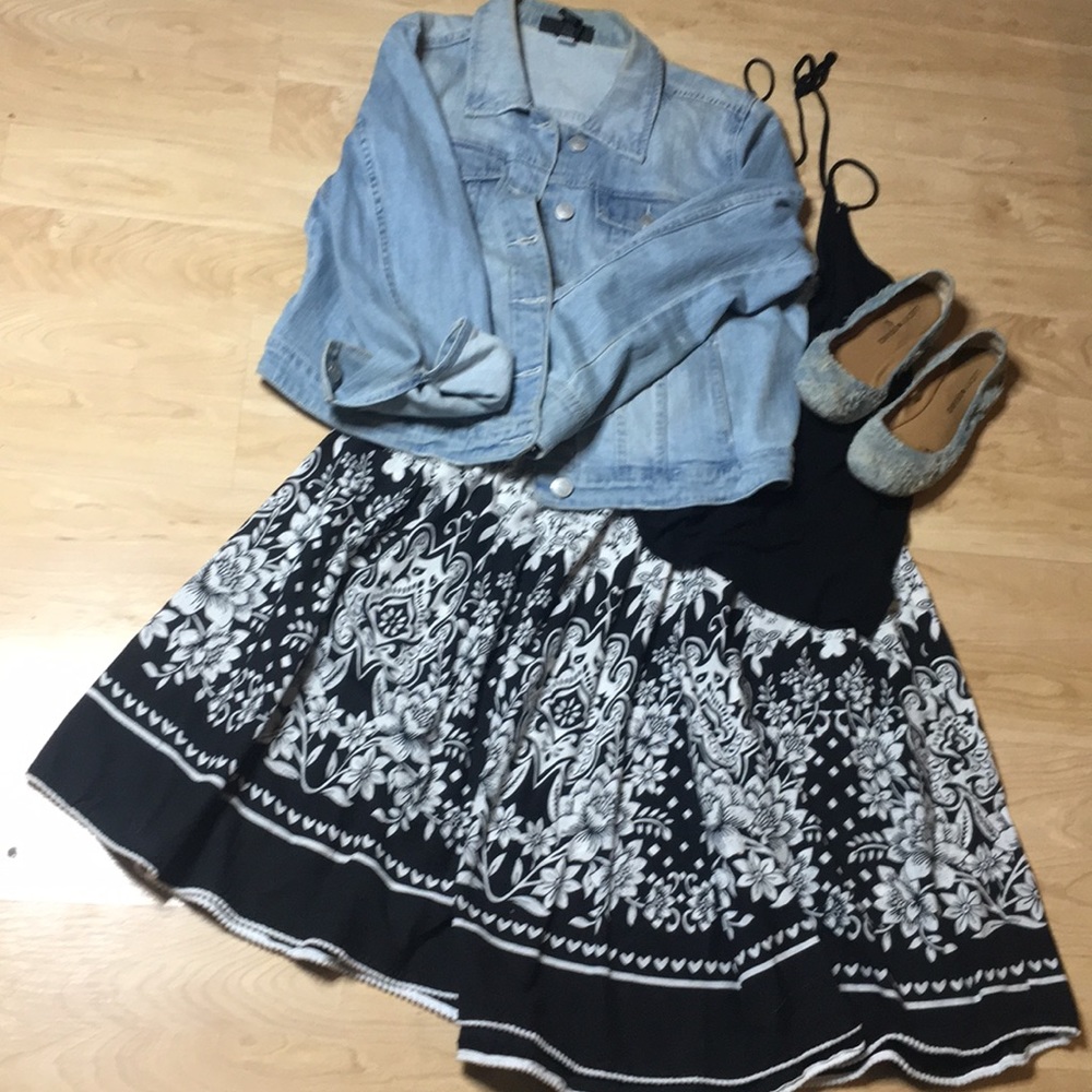 J Gee Boho Midi Skirt size Lg